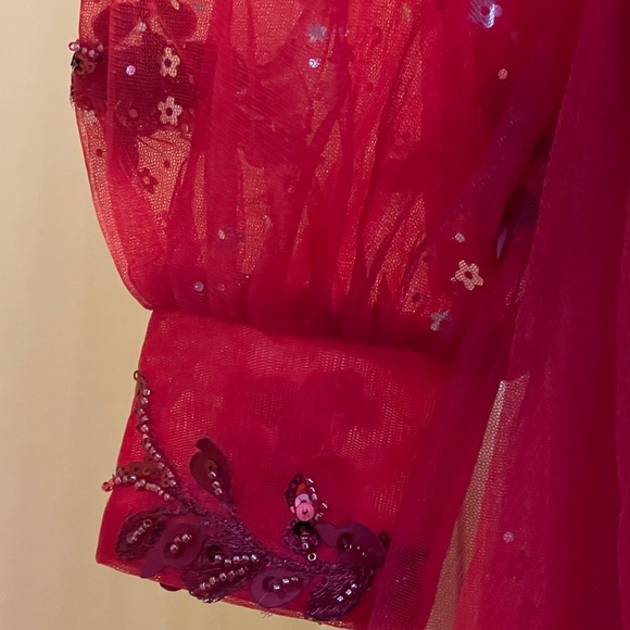 NEW Wedding Bridesmaid Red Dress Size 16 - Picture 8 of 11